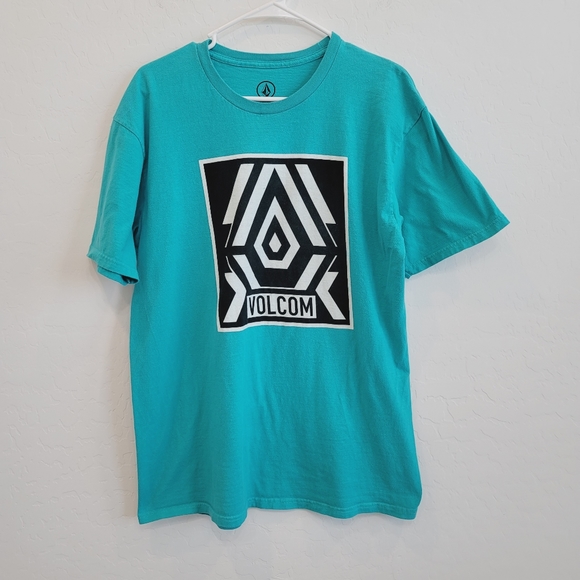 Volcom Bright Mint Green Short Sleeves T-Shirt L - Picture 7 of 7